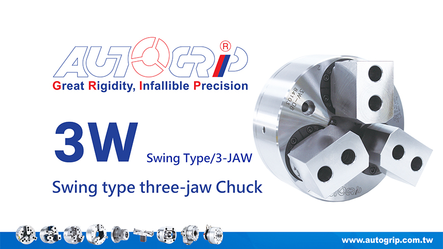 AUTOGRIP 3W series Swing Type three jaw chuck had wins Taiwan excellence 2020 award.