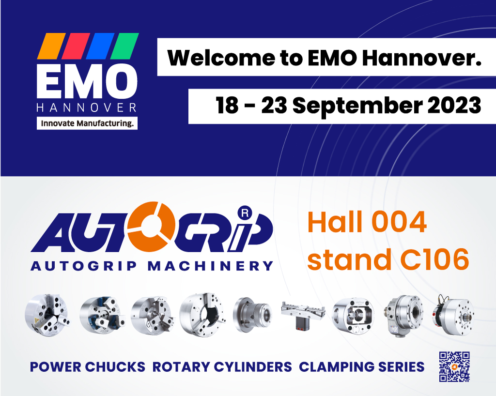 AUTOGRIP MACHINERY will join European Machine Tool Exhibition EMO Hannover 2023 from 18 - 23 Sep, 2023 at the Hanover Fairground , Germany. 
